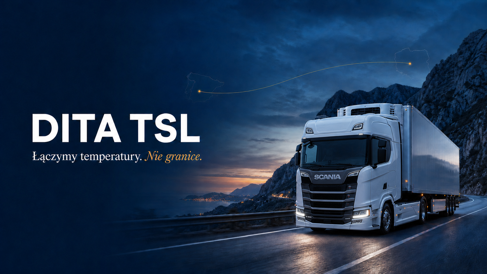 Najnowsza Scania serii S z naczepą chłodniczą na trasie z Polski do Hiszpanii i Portugalii